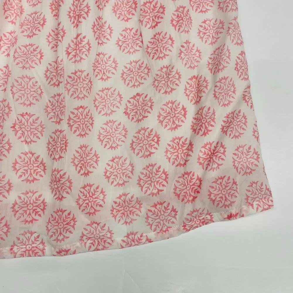 NWT Mer St. Barth Size 6 Daphne Flutter Sleeve Dress in Pink Star